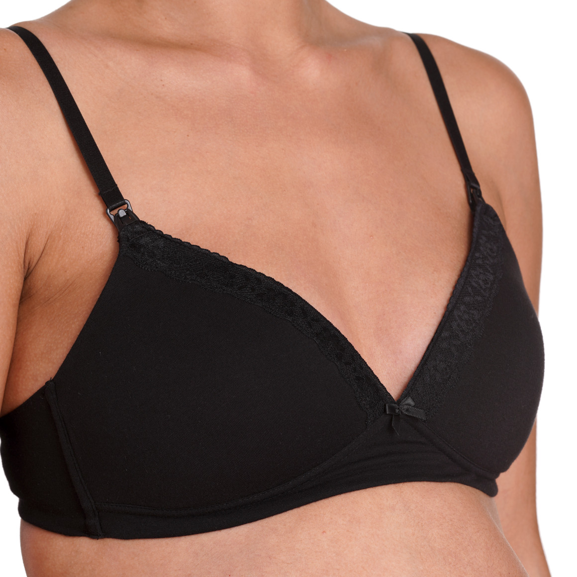 Gina Mama 2 Damen Still-BHs aus Bio-Baumwolle weiss / schwarz