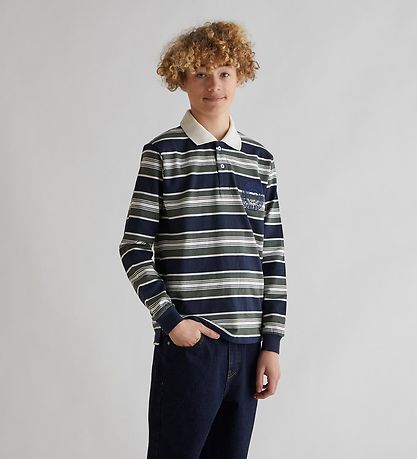 Grønt Polobluse - Alexius LS Tee - Navy