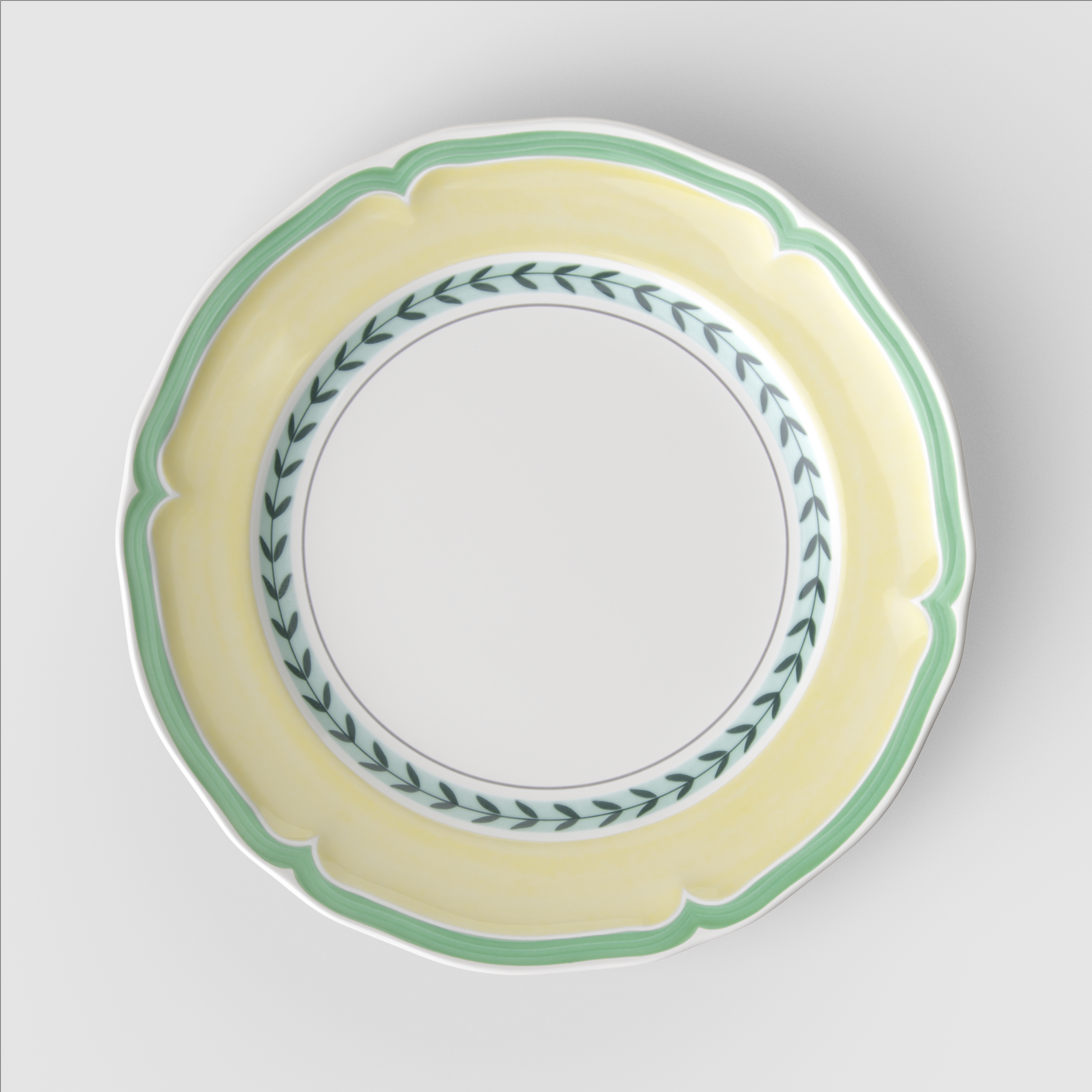 French Garden Appetizer and dessert plate Multi-colored, 8.2'', Premium Porcelain