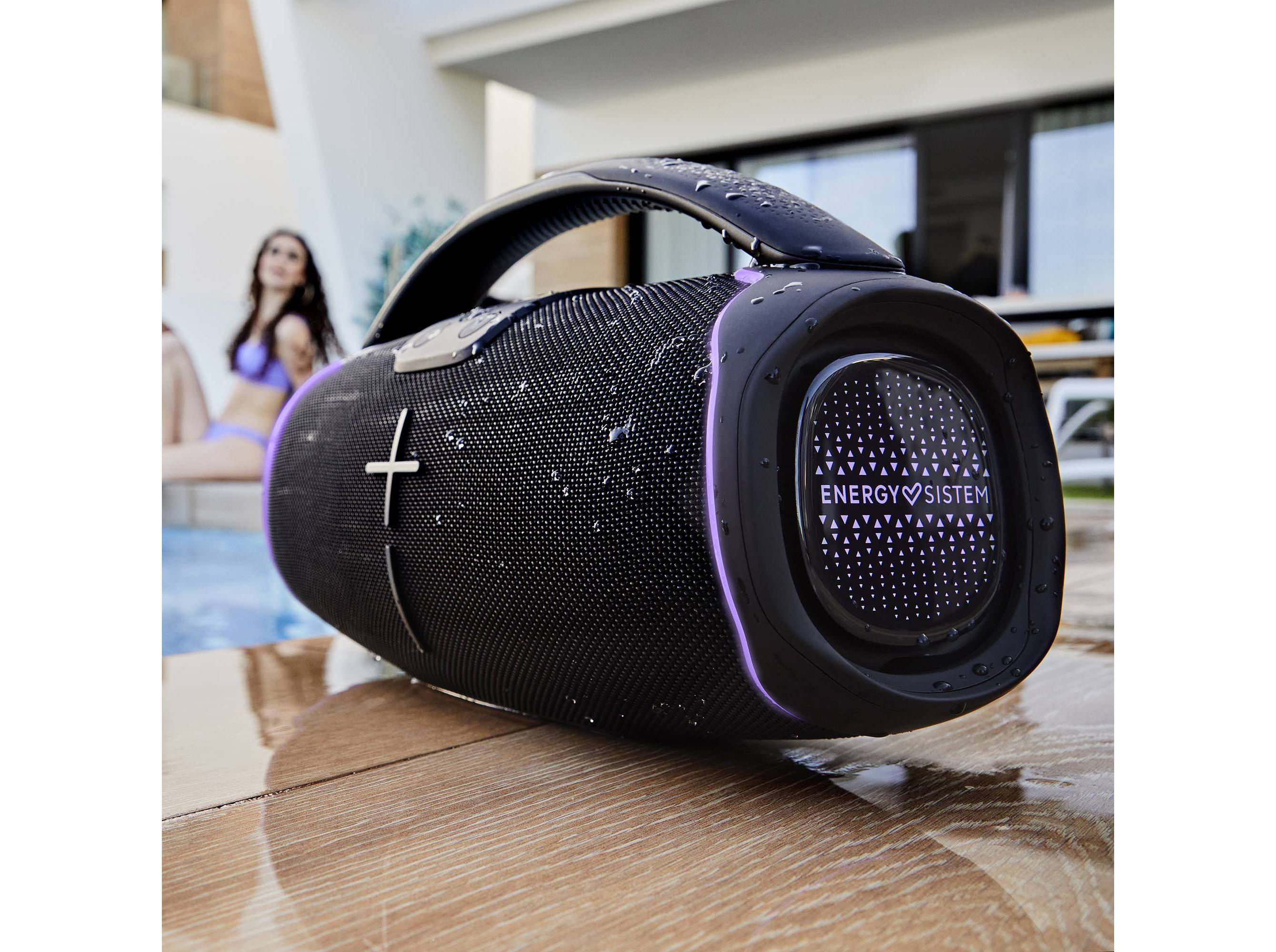 COLUNA PORTÁTIL ENERGY SISTEM HYPERBEAT PRETO 80W
