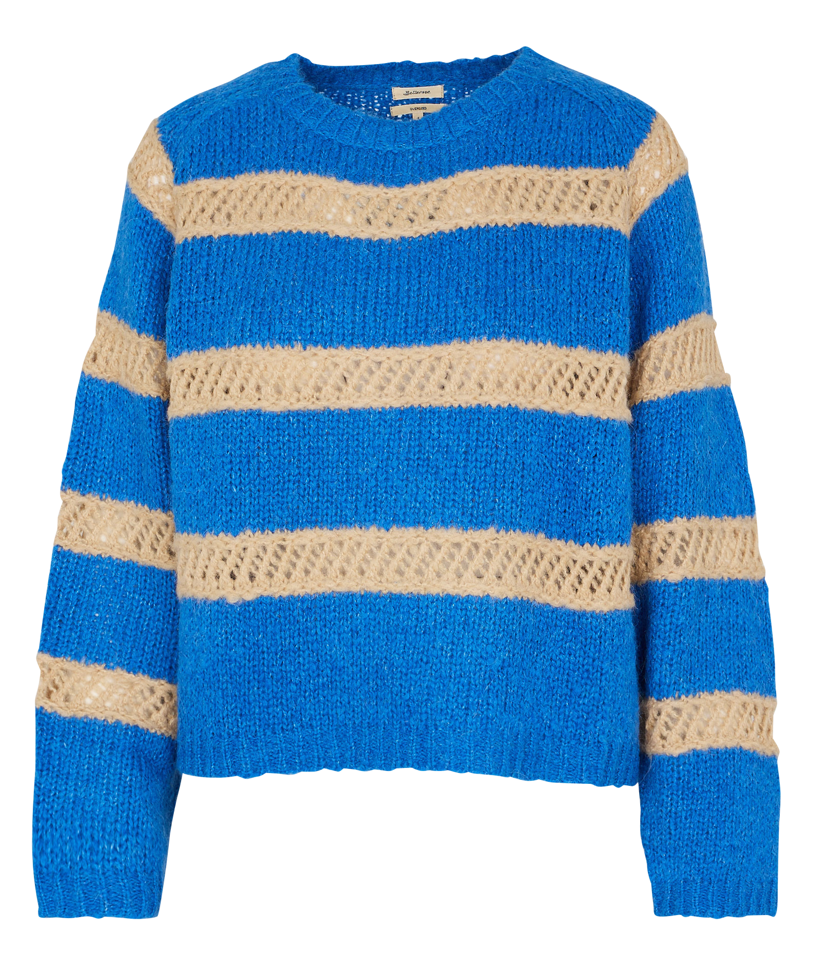 ROFT - Pull droit en maille rayée| Bleu