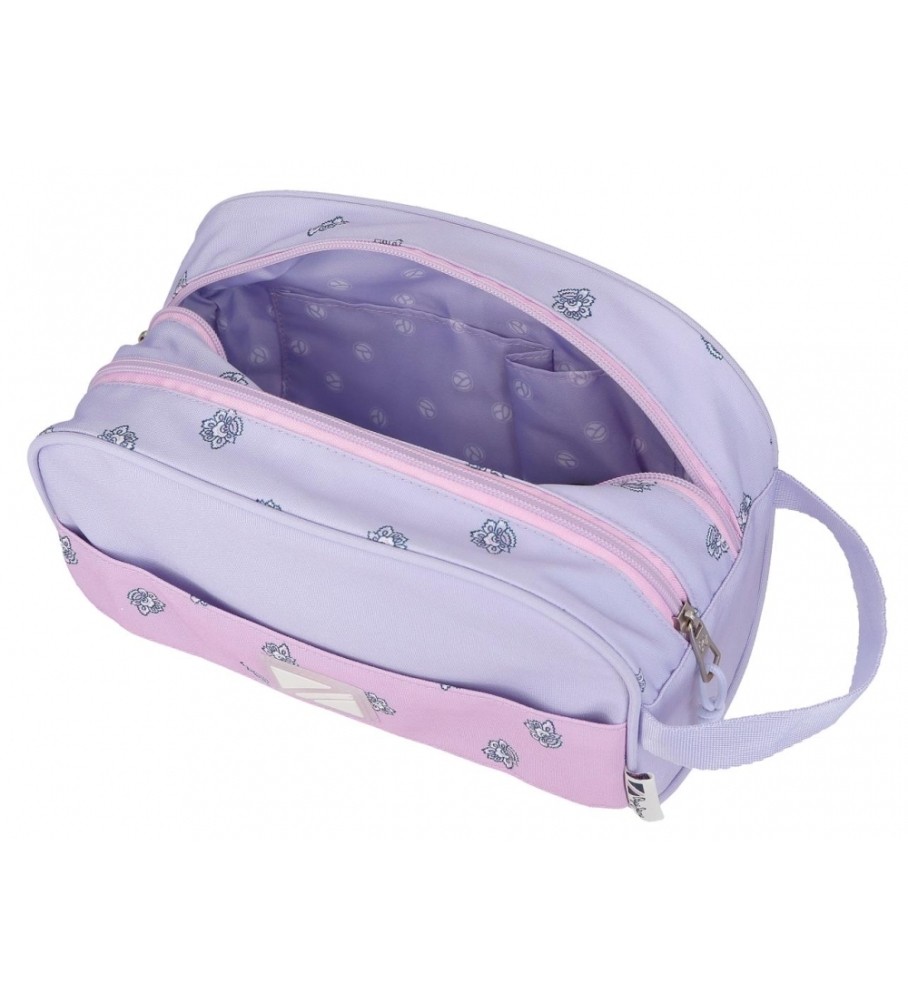 Nécessaire Pepe Jeans Becca com dois compartimentos, adaptável.