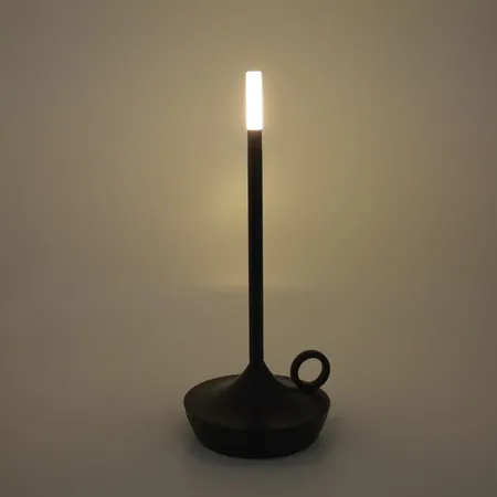 Idena LED Tischleuchte mit Akku, schwarz, 26cm, dimmbar