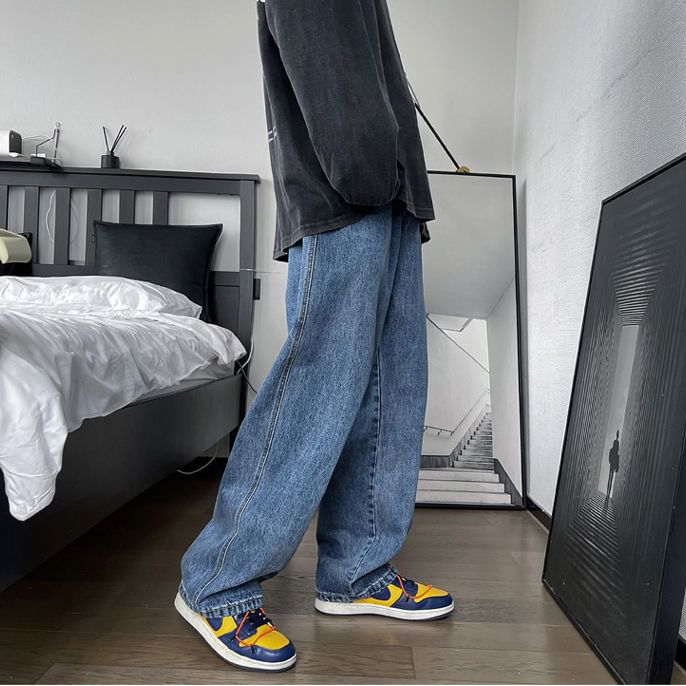Bay Go Mall - Hoge taille wijde pijpen jeans