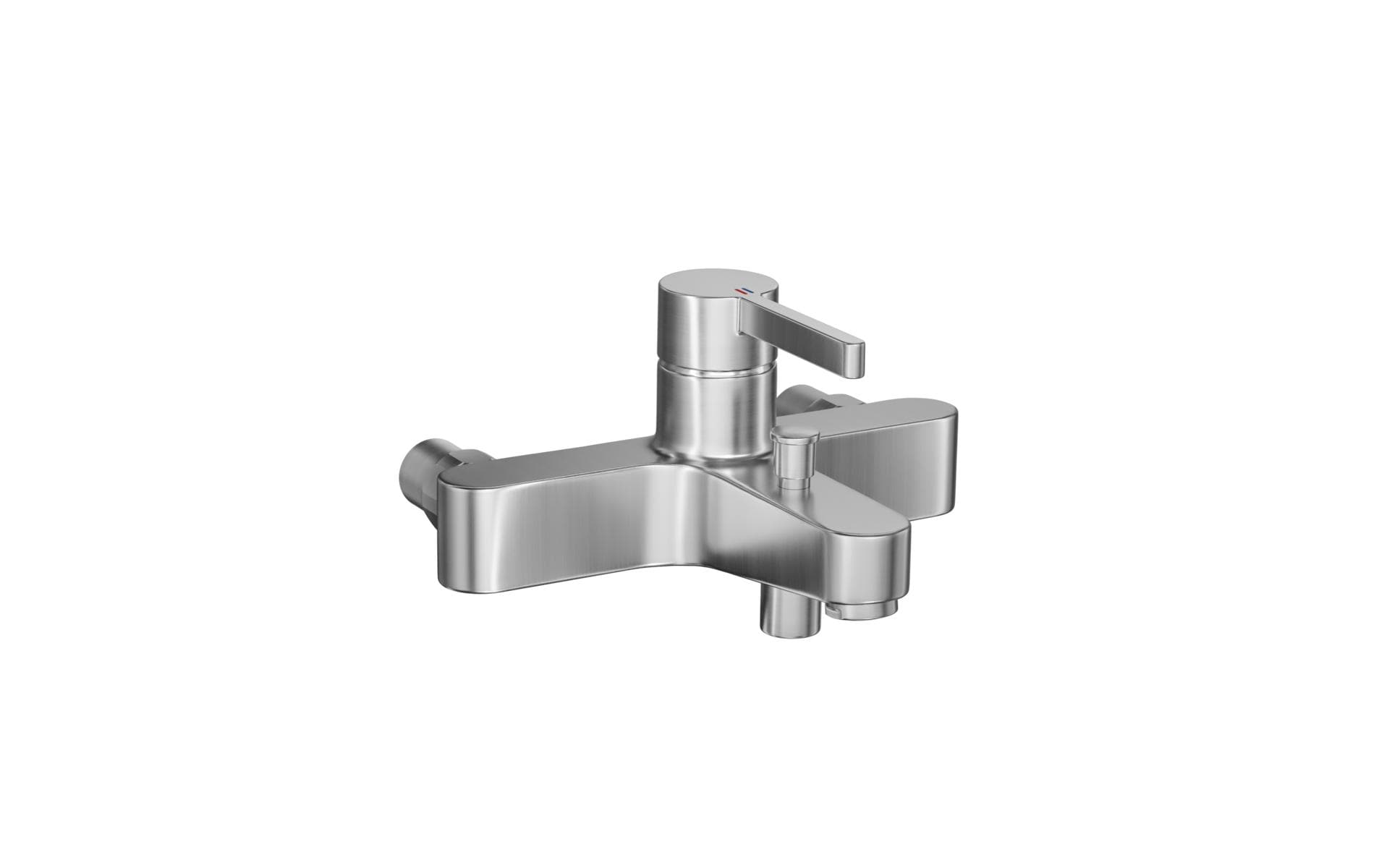 Badewannenarmatur BEVO ohne Brause - Gebürsteter Stahl<br>Hebelmischer – Wanne