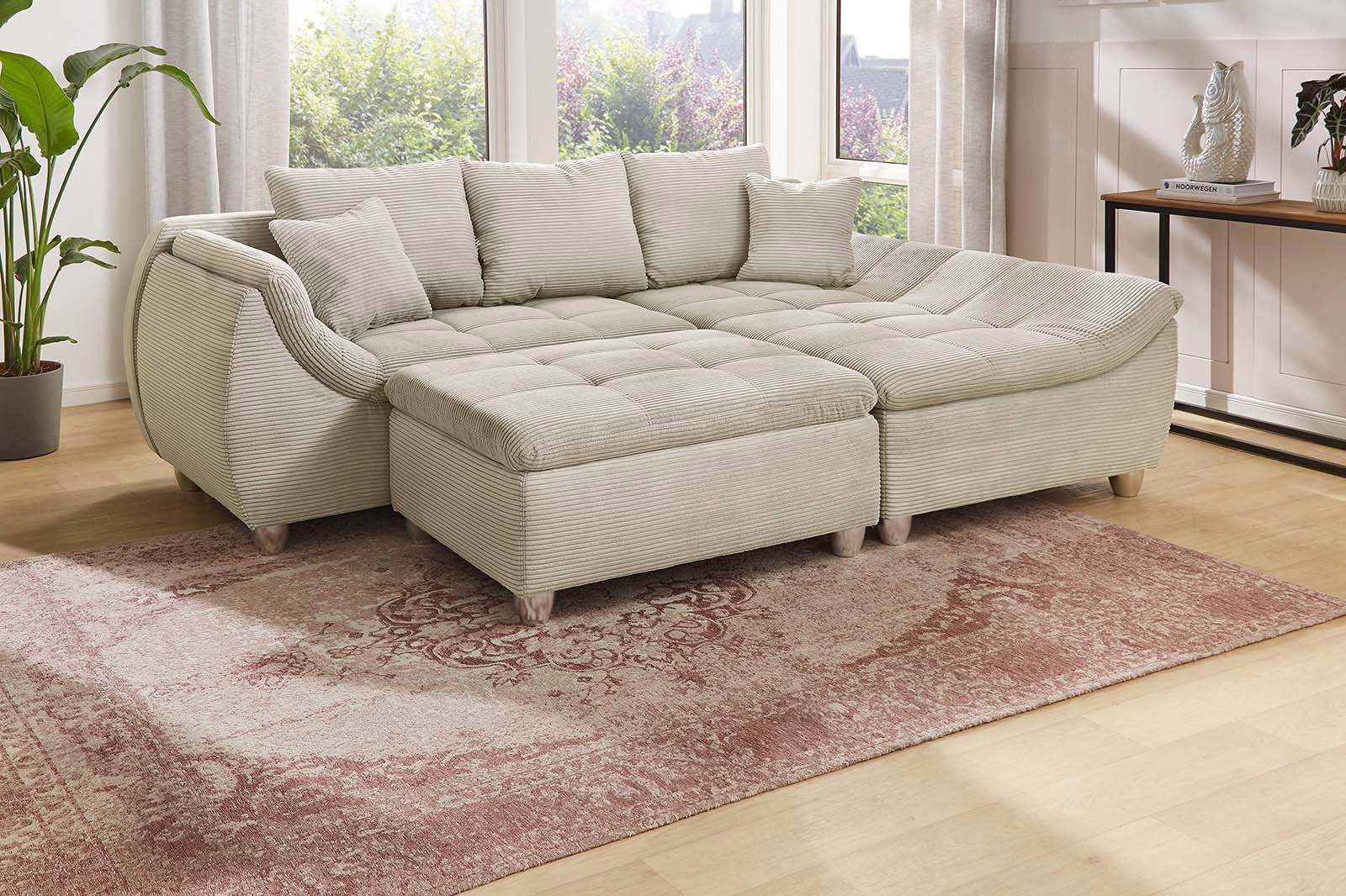 Jockenhöfer Gruppe Ecksofa »Genua L-Form, B: 250 cm« mit 2 Zierkissen