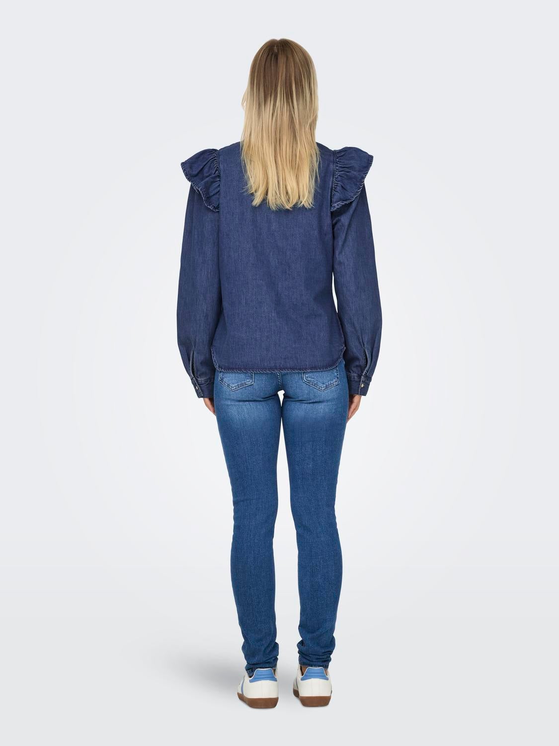ONLINDIGO Jeanshemd Dark Blue Denim