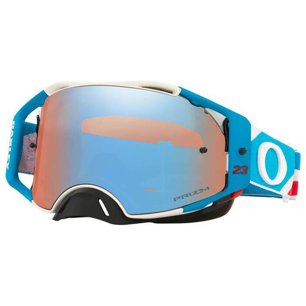 Oakley - Masque Airbrake MX Chaze Sexton Signature - Ecran Prizm iridium Bleu / Blanc