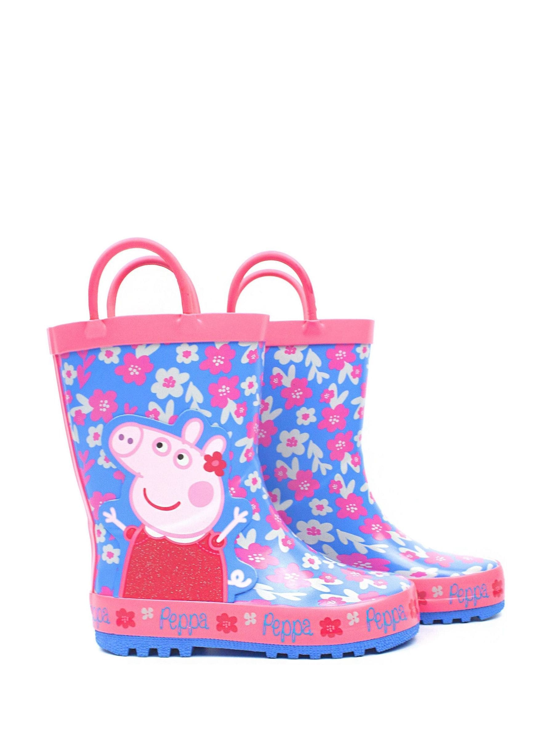 Blauw - Vanilla Underground Peppa Pig Kids Wellies with Handles