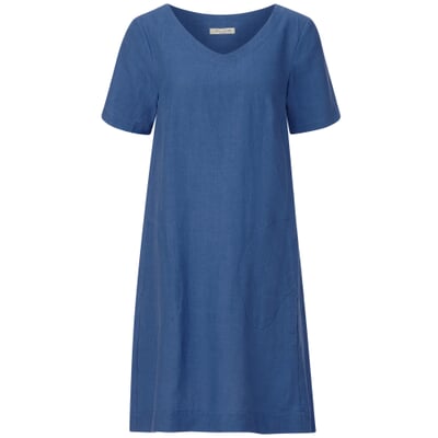 Damen-Leinenkleid, Blau