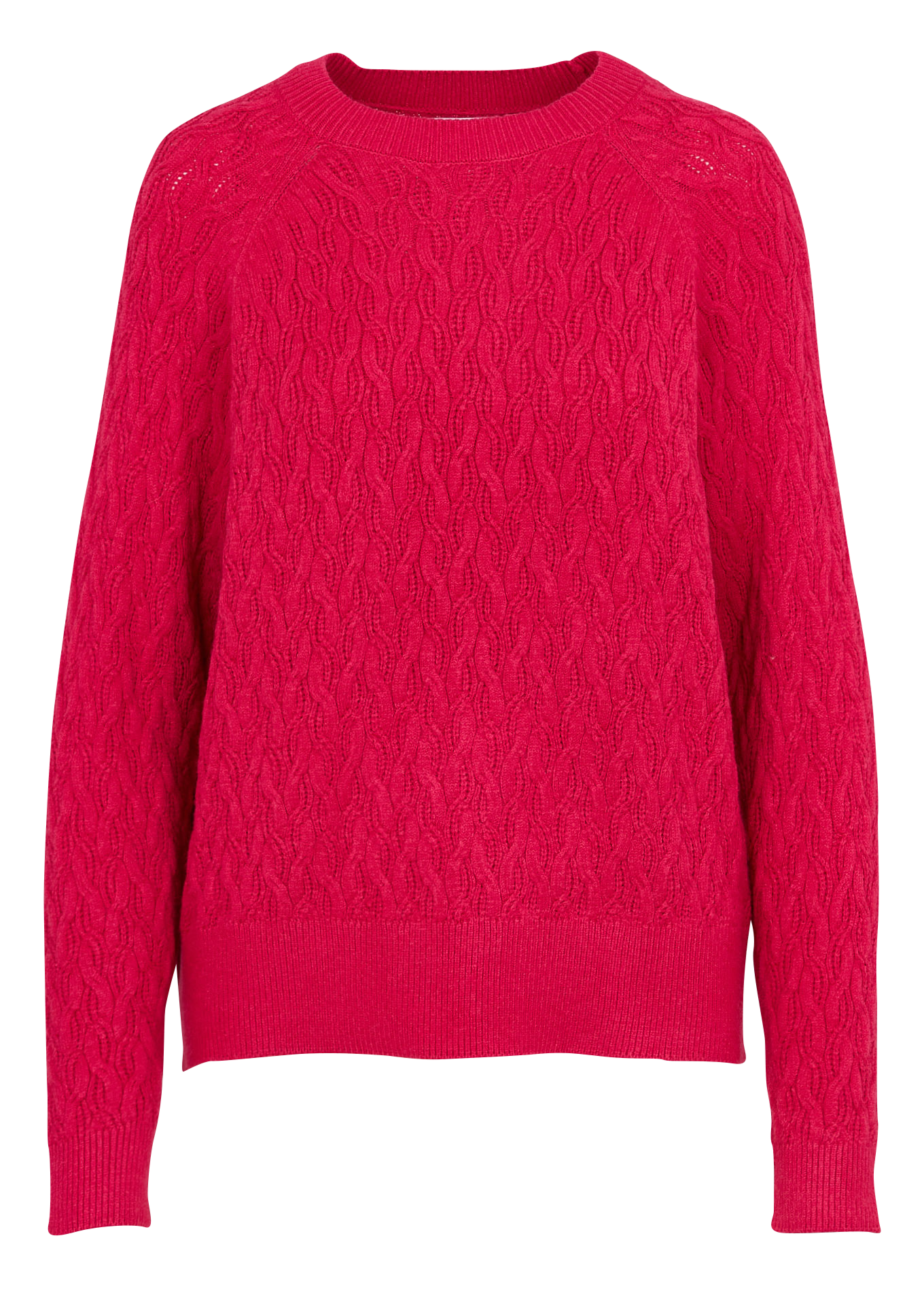 MARLAN - Pull droit en maille | Rouge