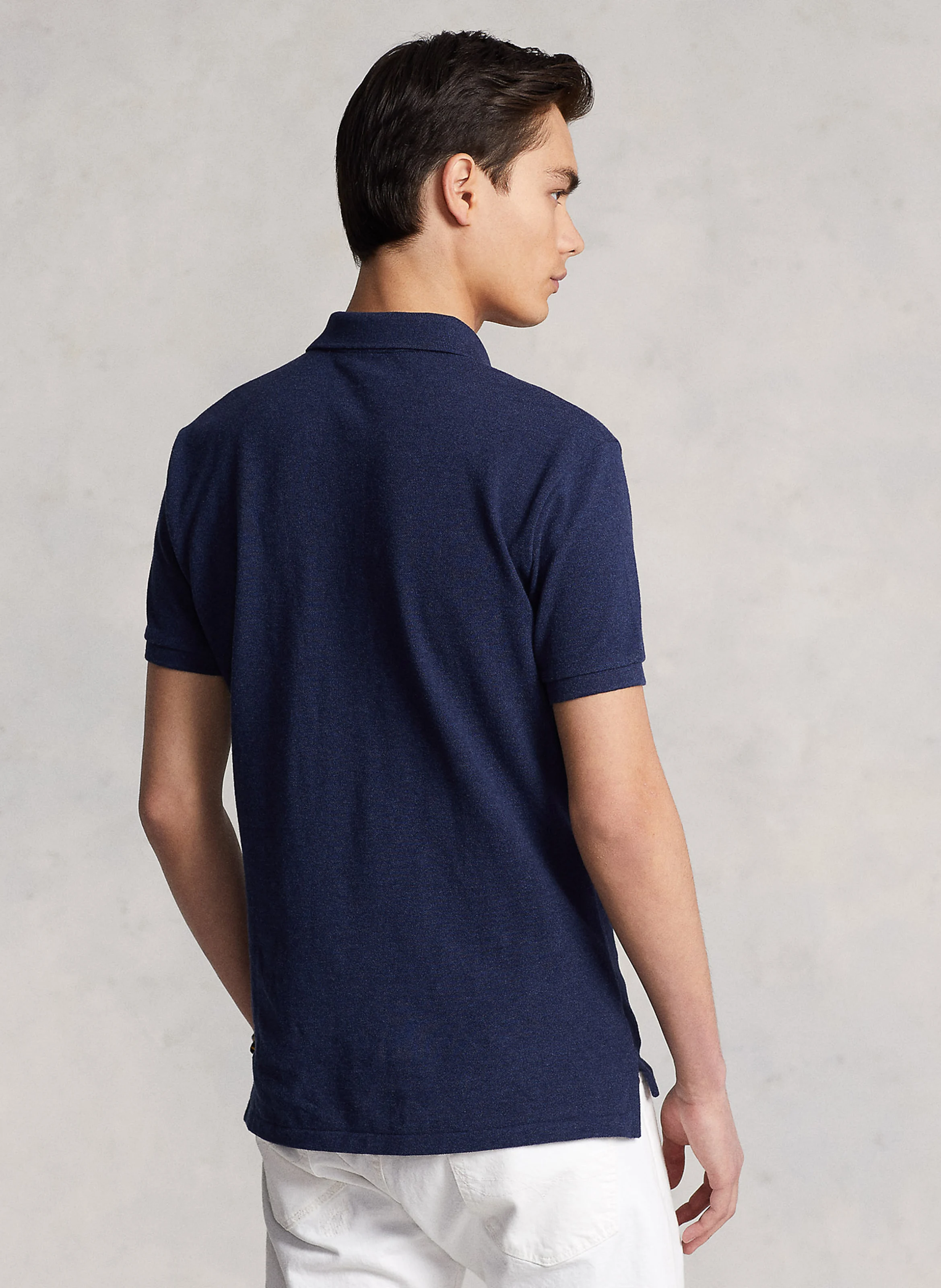 Polo slim-fit en coton | Bleu