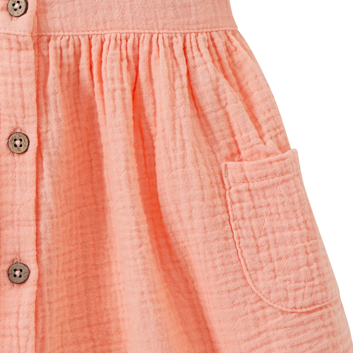 Topomini Baby Musselin-Kleid aus Baumwolle apricot