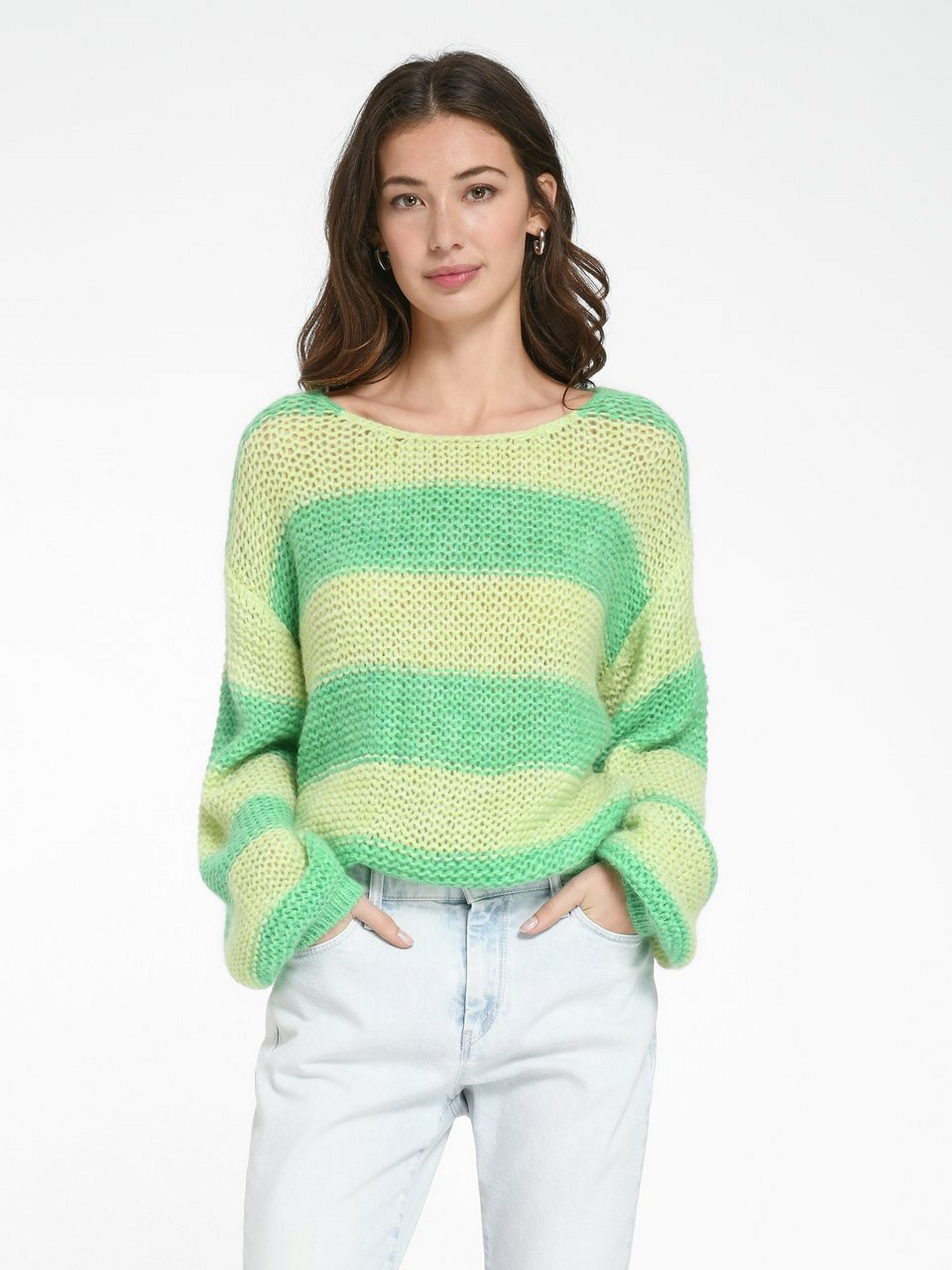 Pullover mit U-Boot-Ausschnitt