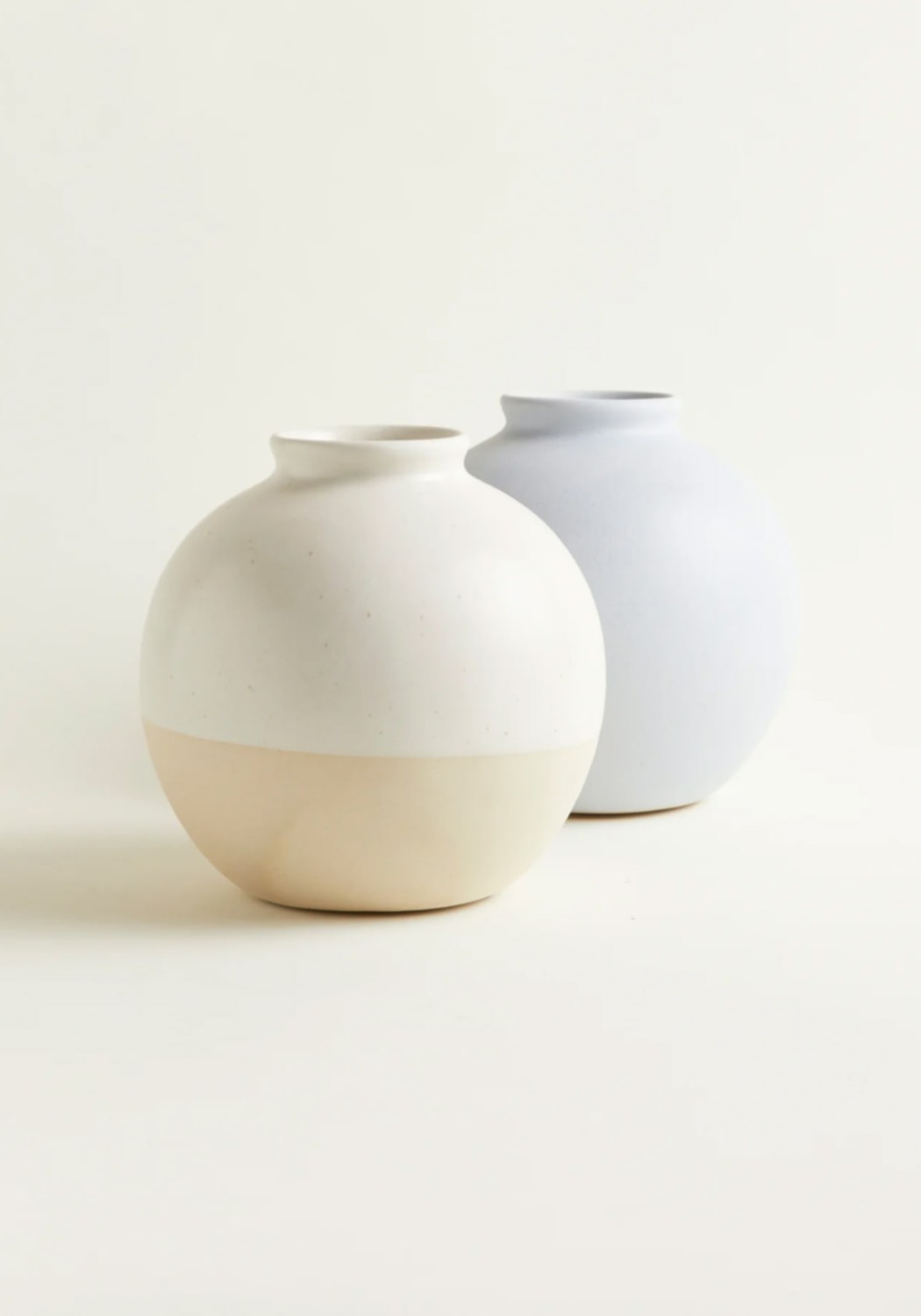 Onomao Vase Bolinha Naturweiss Dipped