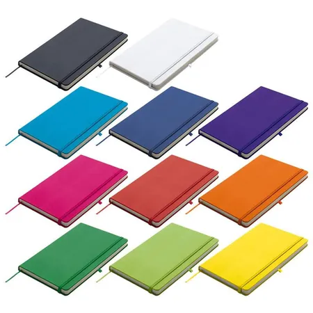 Easy Gifts Notizbuch im Hardcover, 160 Seiten, DIN A5, blanko, 11 Stk. in verschiedenen Farben