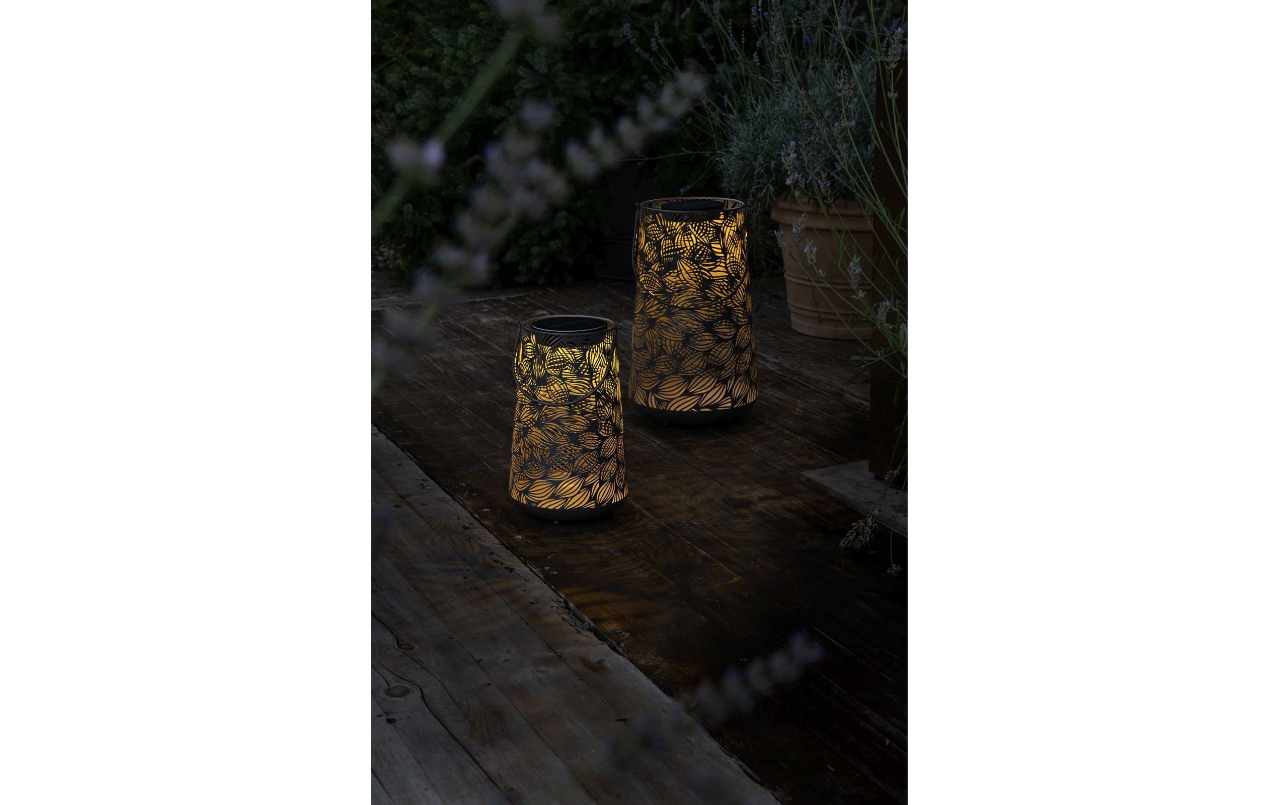 Solar Antic Lantern Flora Grey/AnthrazitDekolicht zum Aufstellen oder Aufhängen