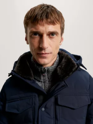 Parka utilitária Rockie com capuz acolchoado e quente
