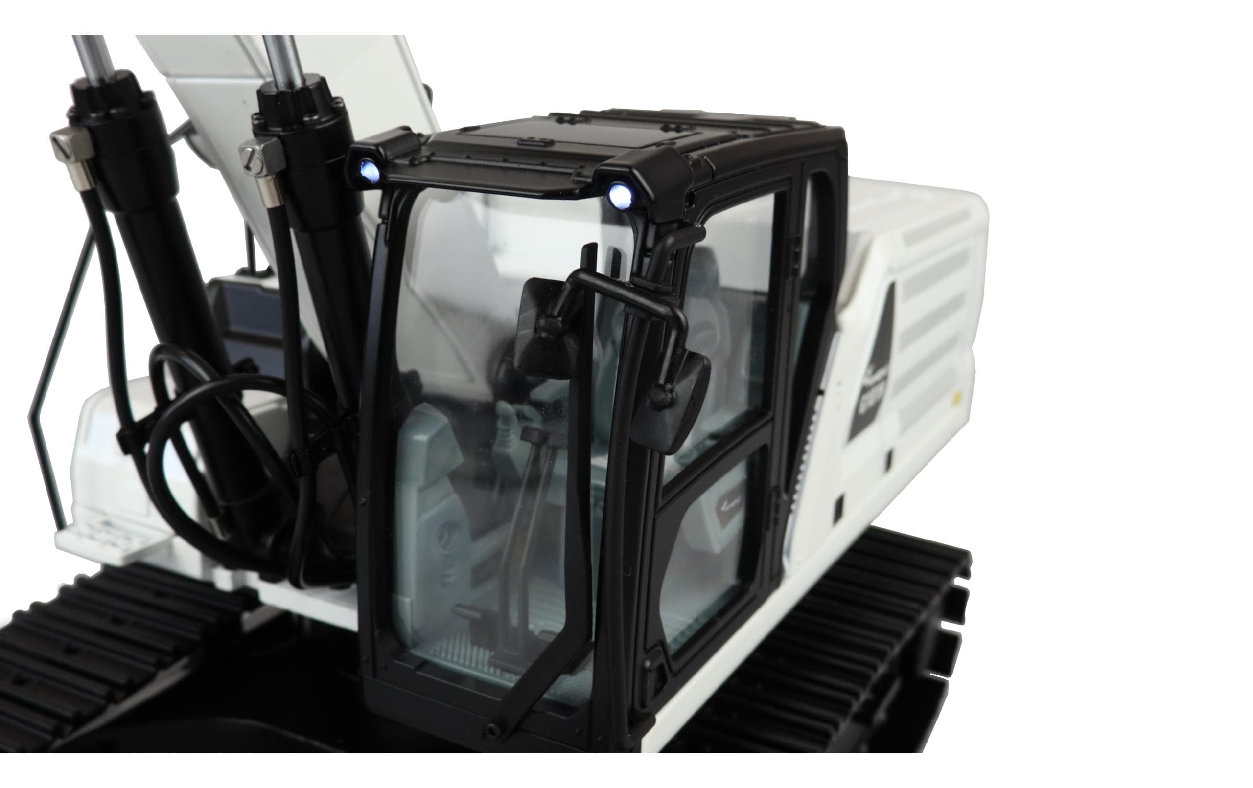 Kettenbagger G101H, Vollmetall, Hydraulik, Weiss 1:16, RTR<br>Edler, Voll funktionsfähiger Hydraulik Bagger