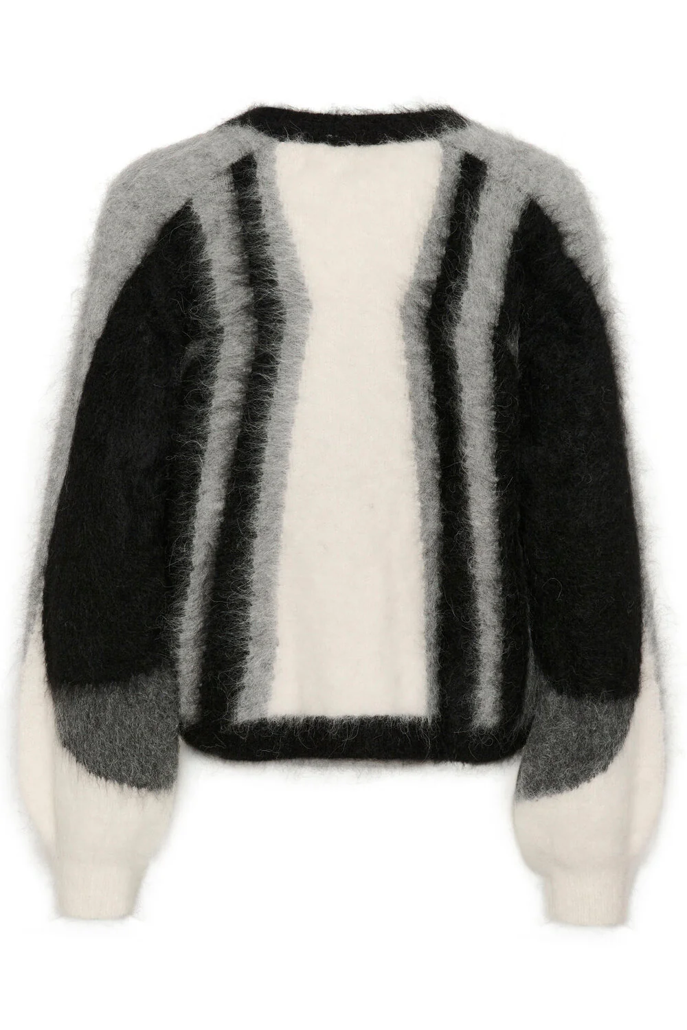 GESTUZ  Safi uldcardigan - Black/Grey multi