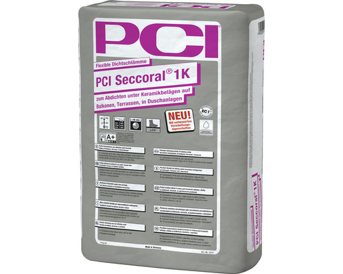 PCI Seccoral® 1K Flexibele Afdichtingsslurry voor Afdichten, Grijs, 15 kg