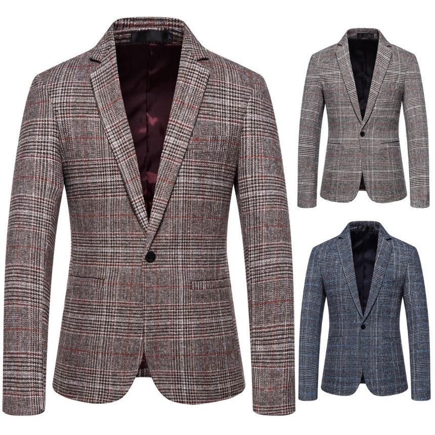 Sheck - Geruite blazer met één knoop