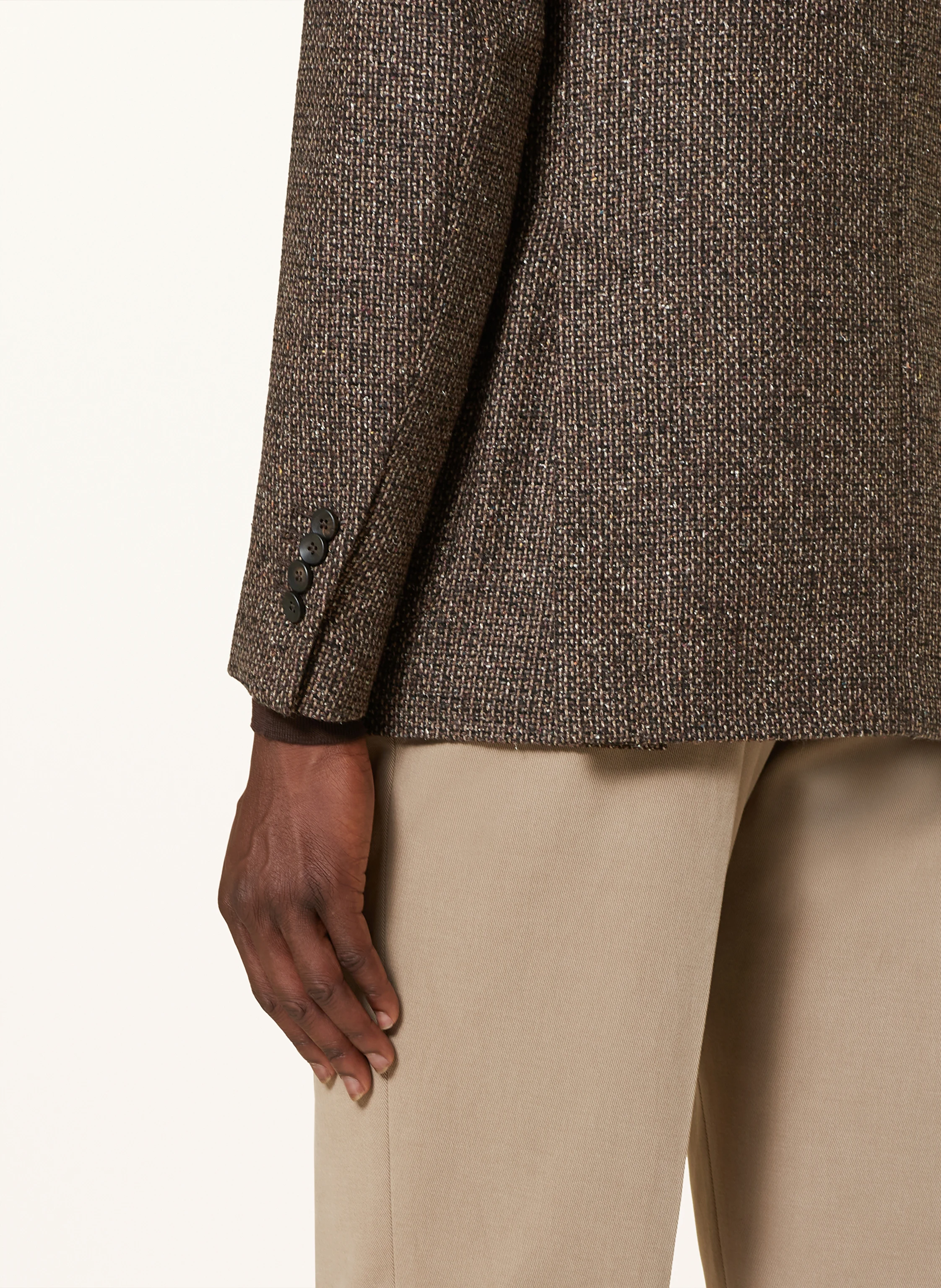LARDINI Tweed-Sakko Extra Slim Fit mit Seide
