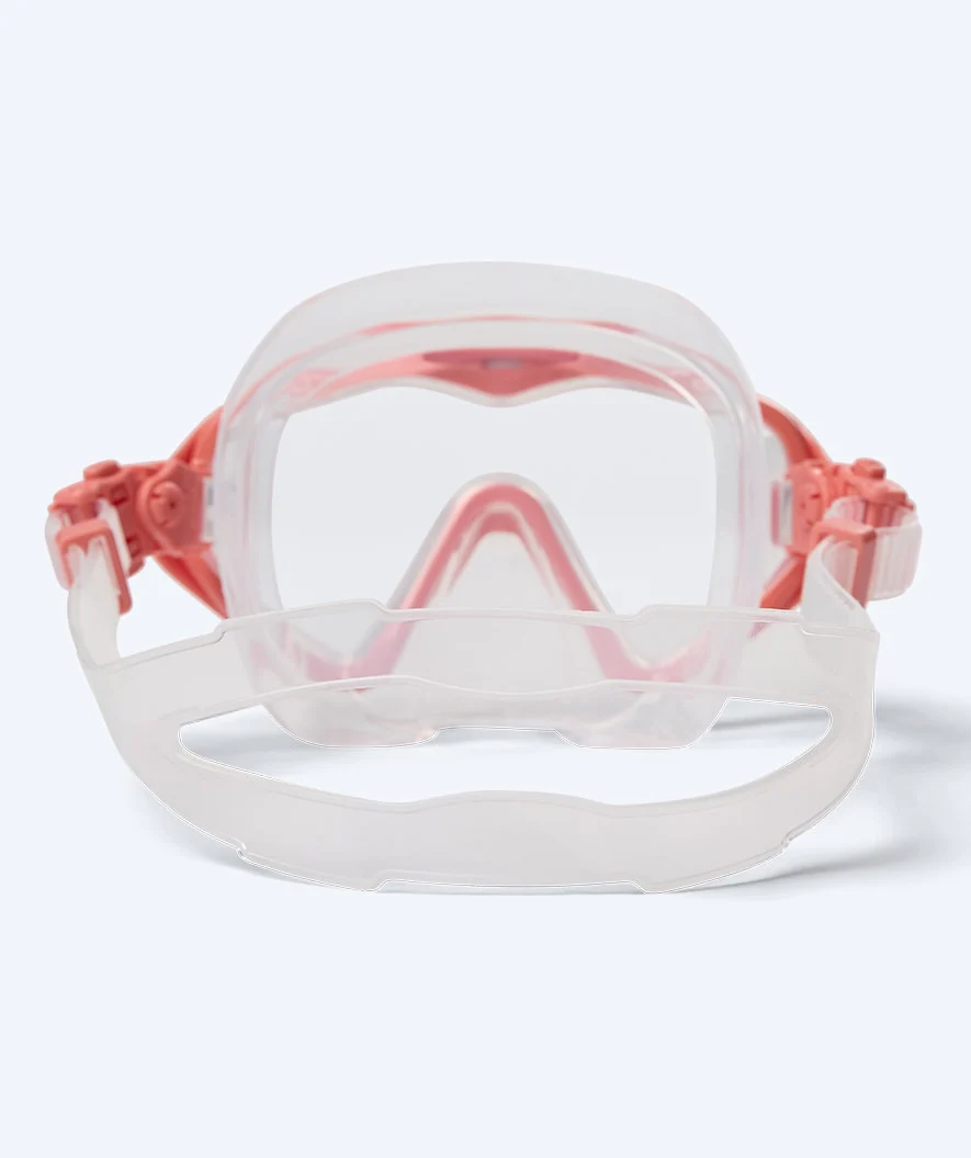 Watery dykkermaske til voksne (fra 15 år) - Leach Pro - Hvid/lyserød