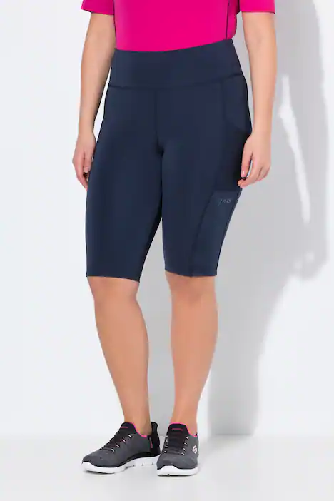 Leggingshorts, Elastikbund, Mesh-Tasche, recycelt, marine