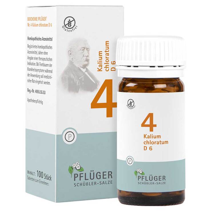 Biochemie Pflüger 4 Kalium chloratum D 6 Tabletten, 100 St
