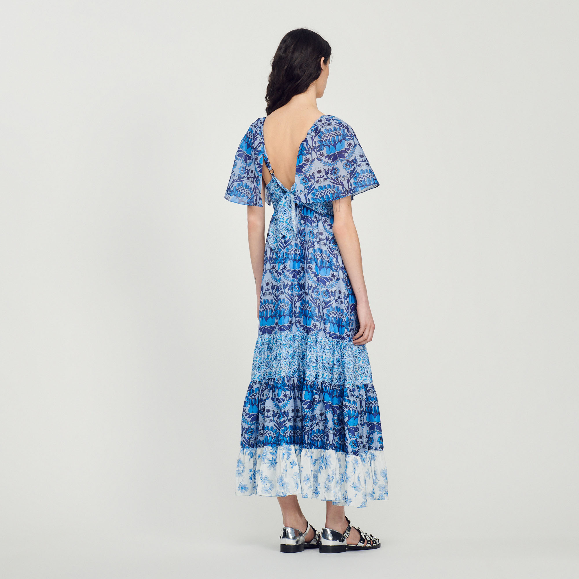 Robe longue imprime foulard