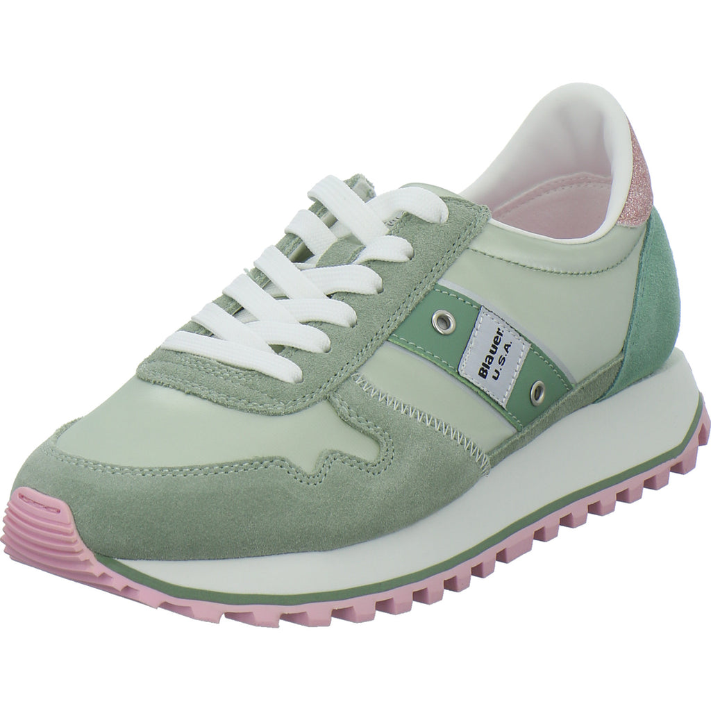 Blauer Sneaker Damen Hellgrün