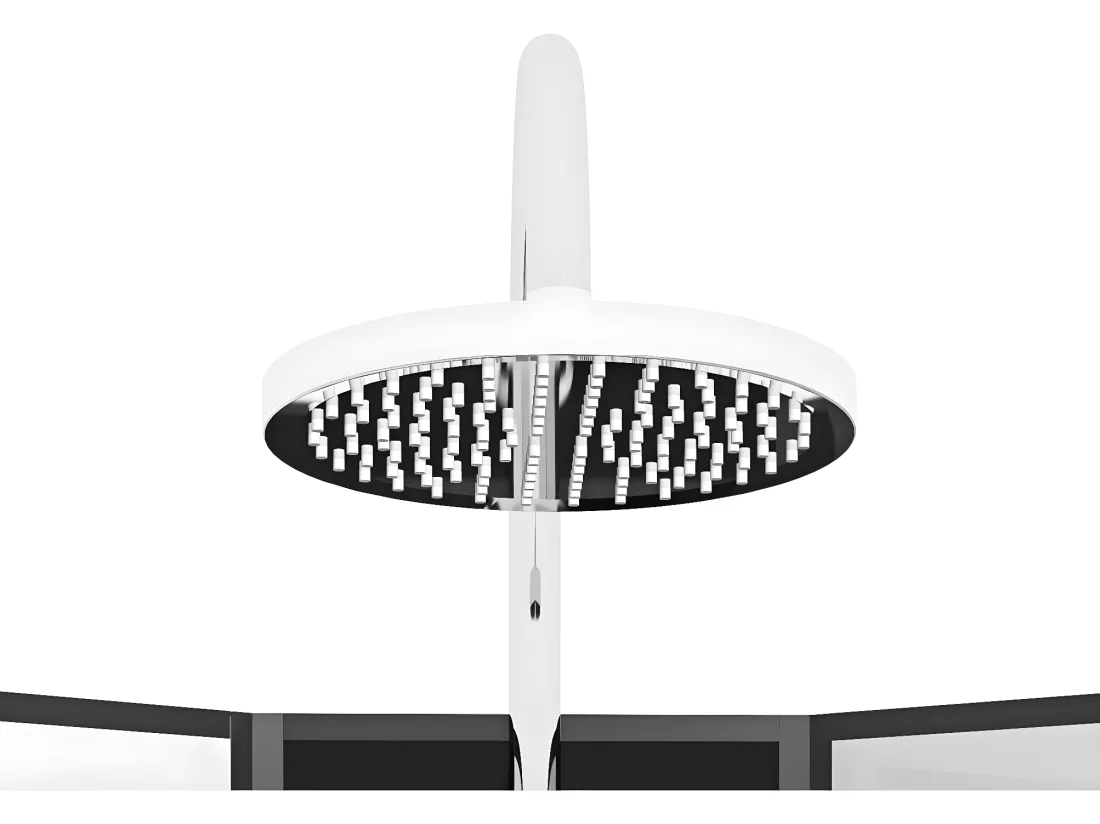 Cabine de douche d'angle hydromassante - L80 x l80 x H225 cm - KIVORA