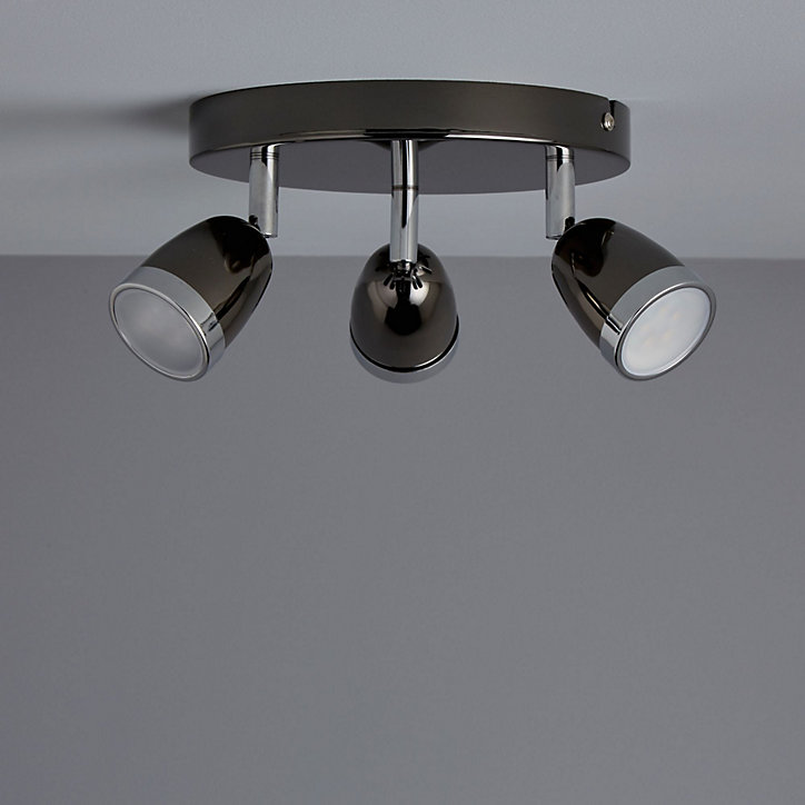 Plafonnier 3 spots Apheliotes métal chrome GU10 3x35 W