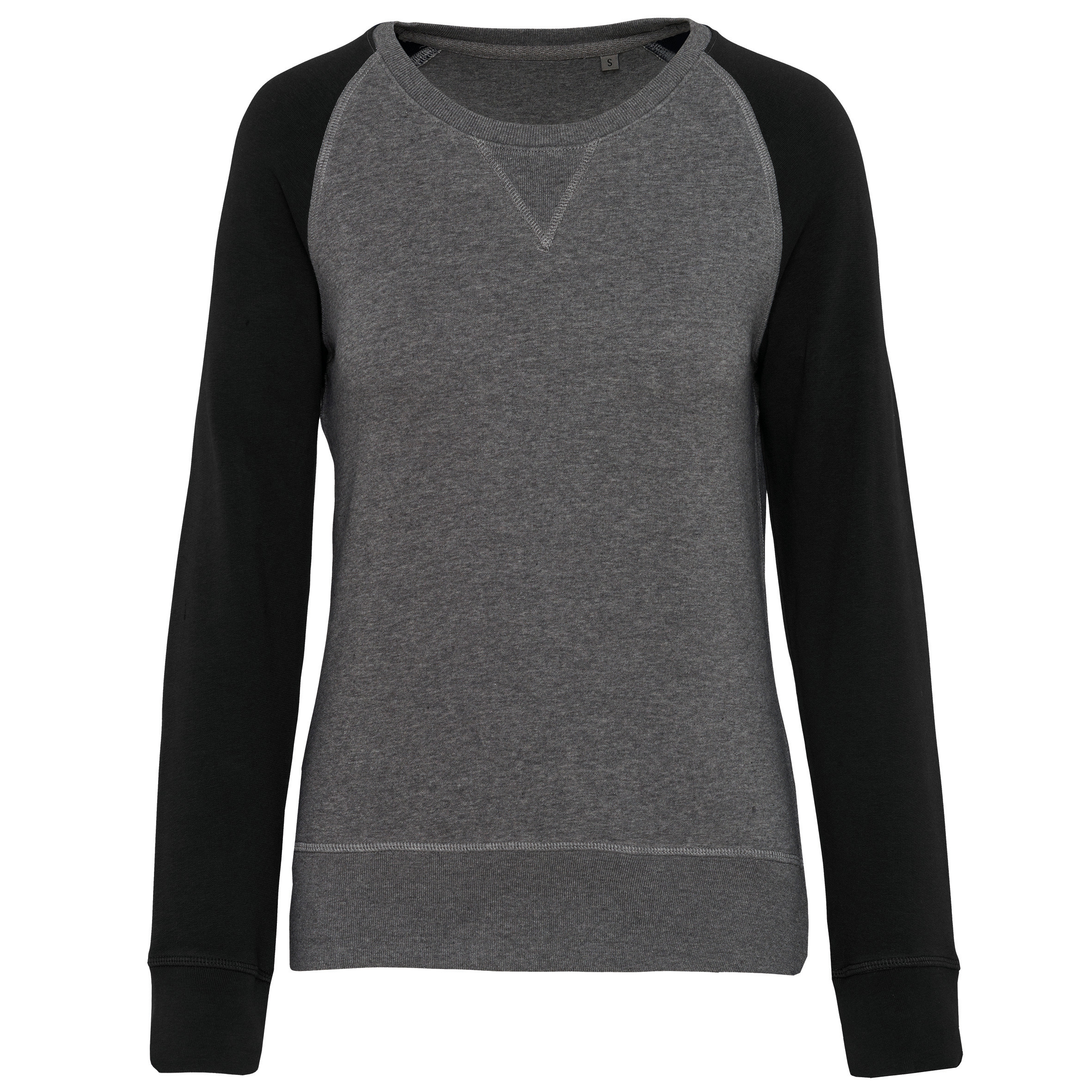 Kariban K492 - Sweat-shirt BIO bicolore col rond manches raglan femme