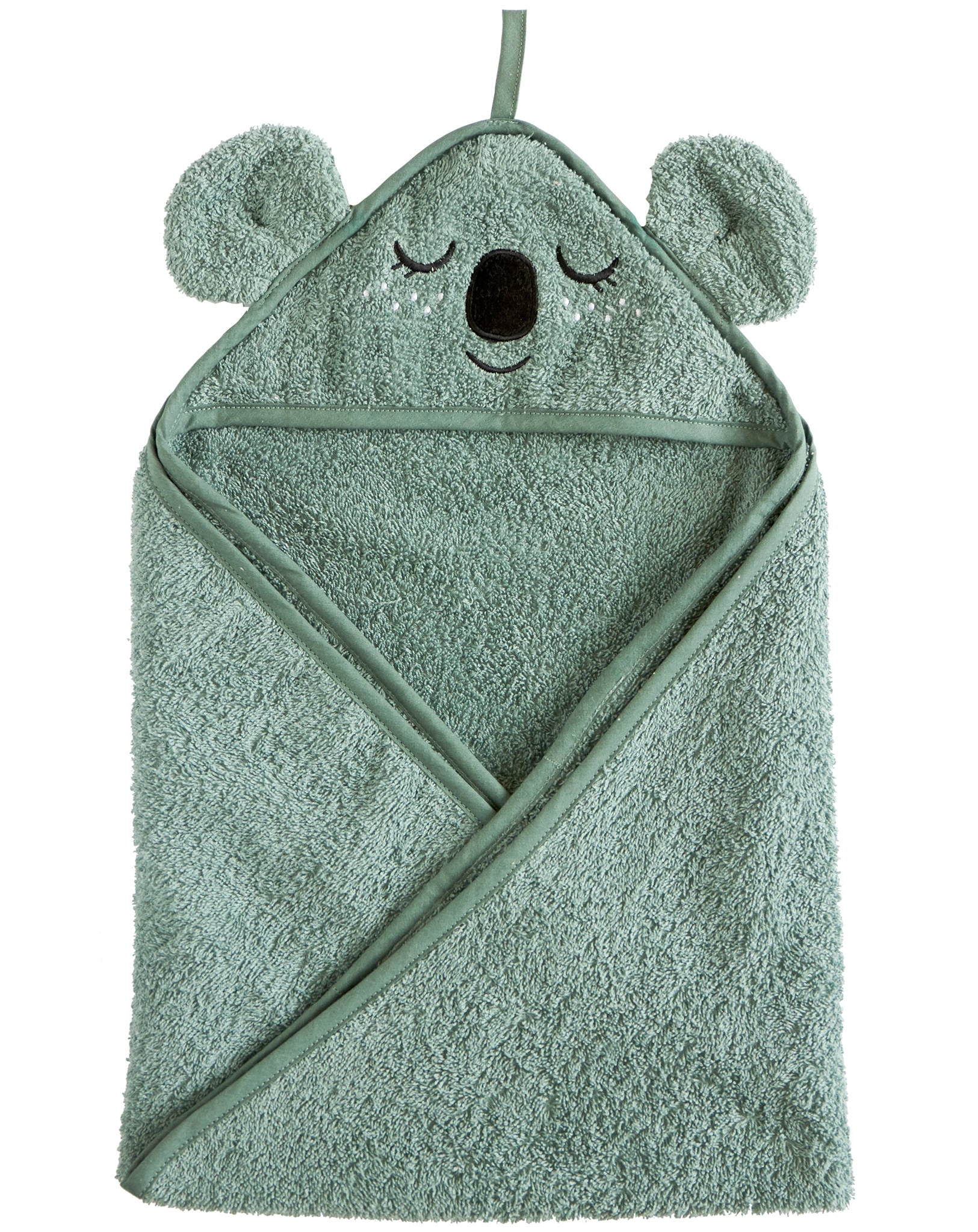 Kapuzen-Handtuch KOALA (72x72) in sea grey