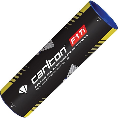 Carlton F1 Ti badmintonbolde medium 6-pak - hvid/blå