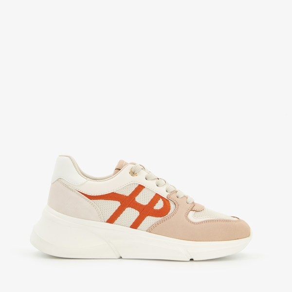 Hush Puppies dames sneakers beige roze