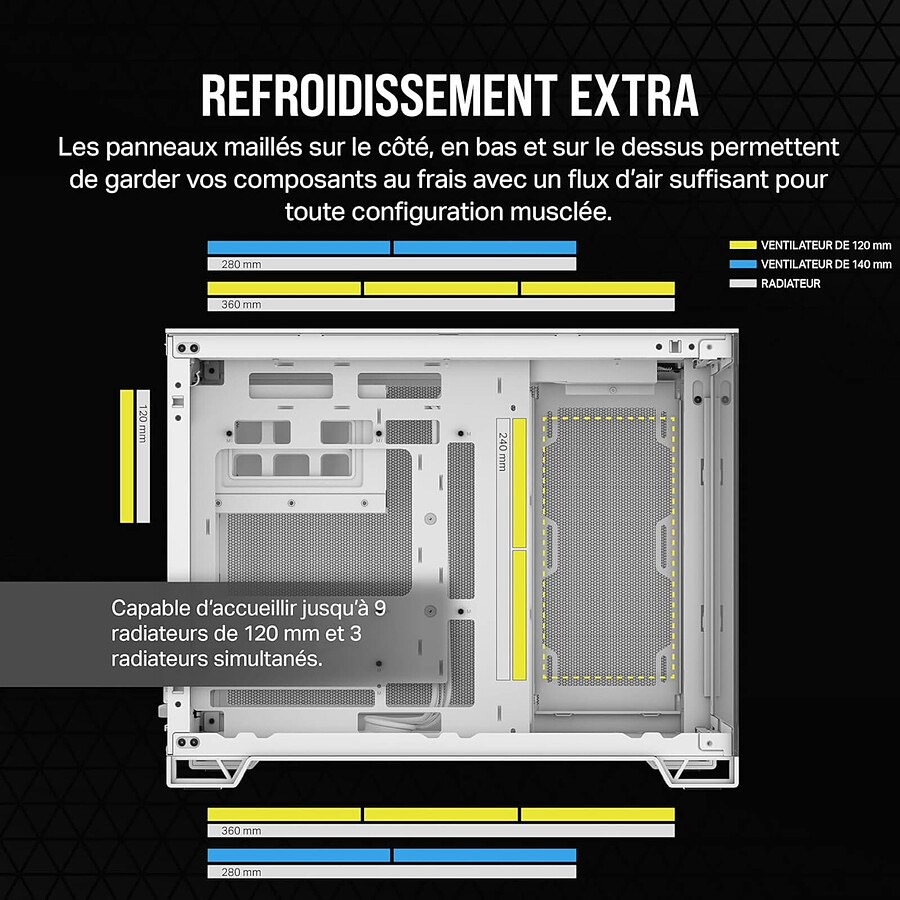 Corsair 2500X - Blanc/Aluminium