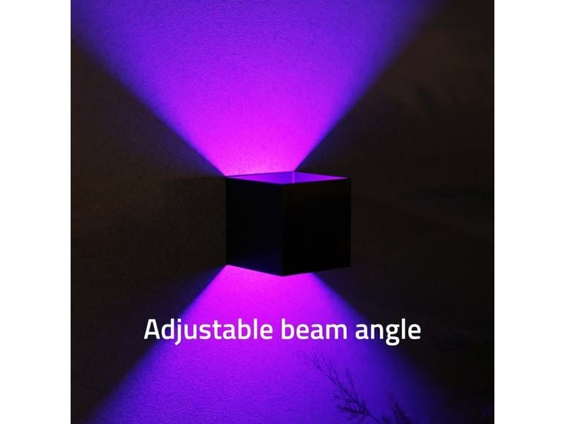 hombli Gartenleuchte Smart Wall Light 2 x 3W, RGB CCT, Schw Gartenlampe mit Bluetooth-Technologie