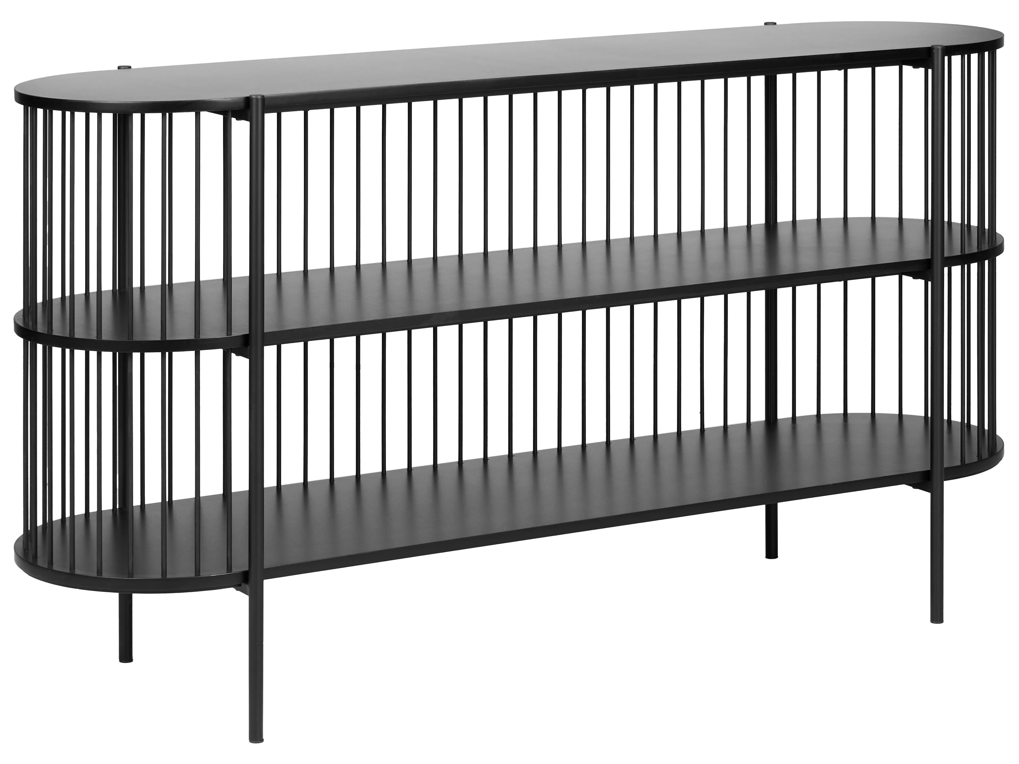 Opbergkast met 2 planken BIRSON 80 cm Zwart