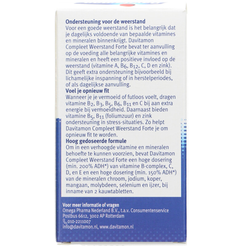 Davitamon Compleet weerstand forte kauwvitamines