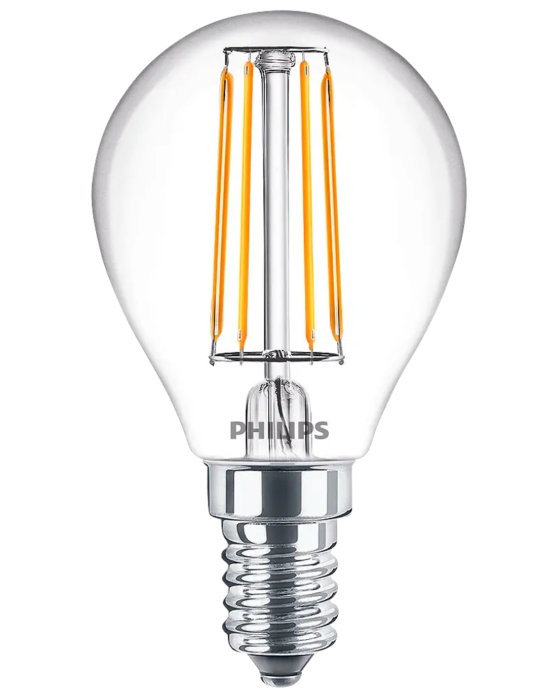 PHILIPS LED-filamentpære 4,3W E14 2-pak