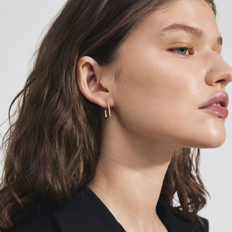 Pilgrim FEEL recycled earrings gold-plated Guld