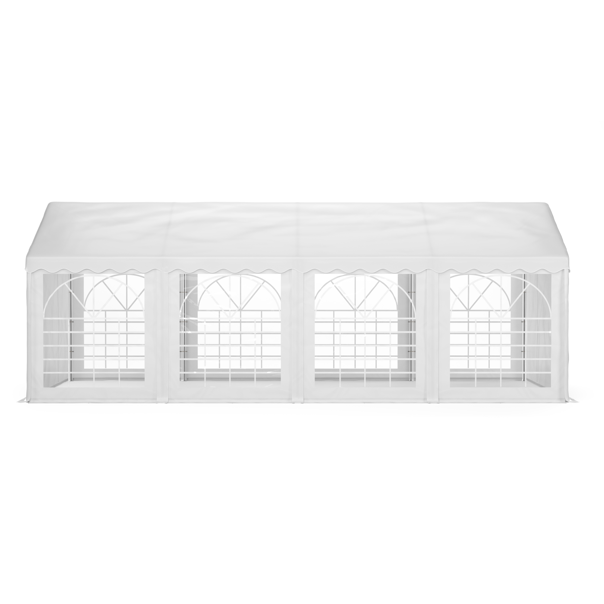 Profi PVC Partyzelt 4 x 8 m weiss