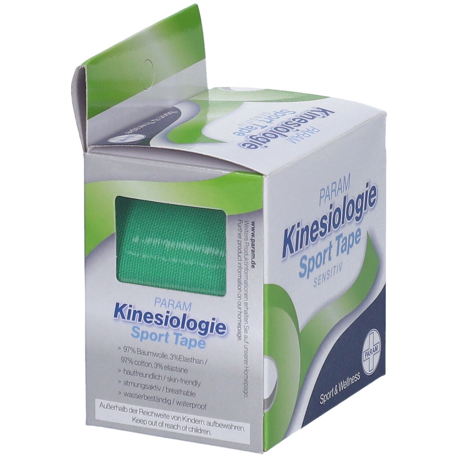 PARAM Kinesiologie Sport Tape 5 cm x 5 m grün