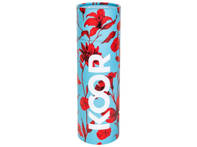 KOOR Trinkflasche Blurossa 500 ml Thermosflasche aus Edelstahl