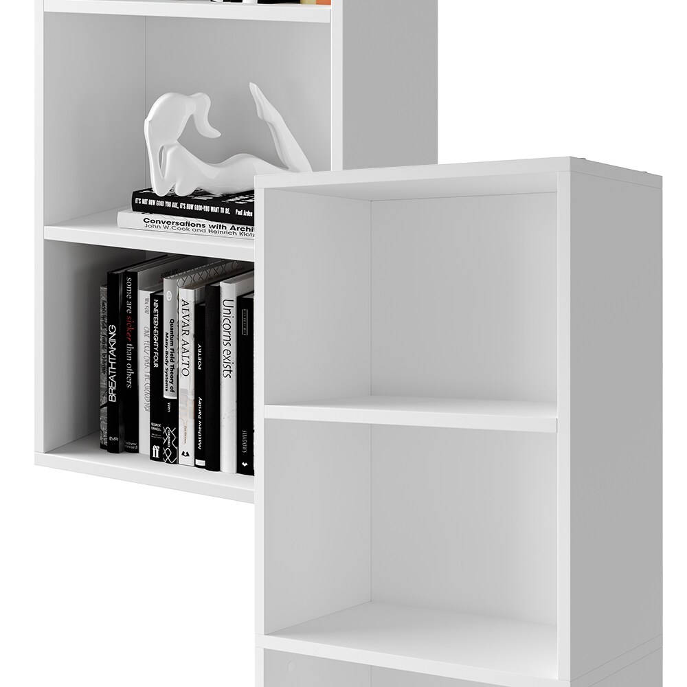 Vicco Bücherregal Bob Weiß 40 x 132 cm mit 5 Fächern