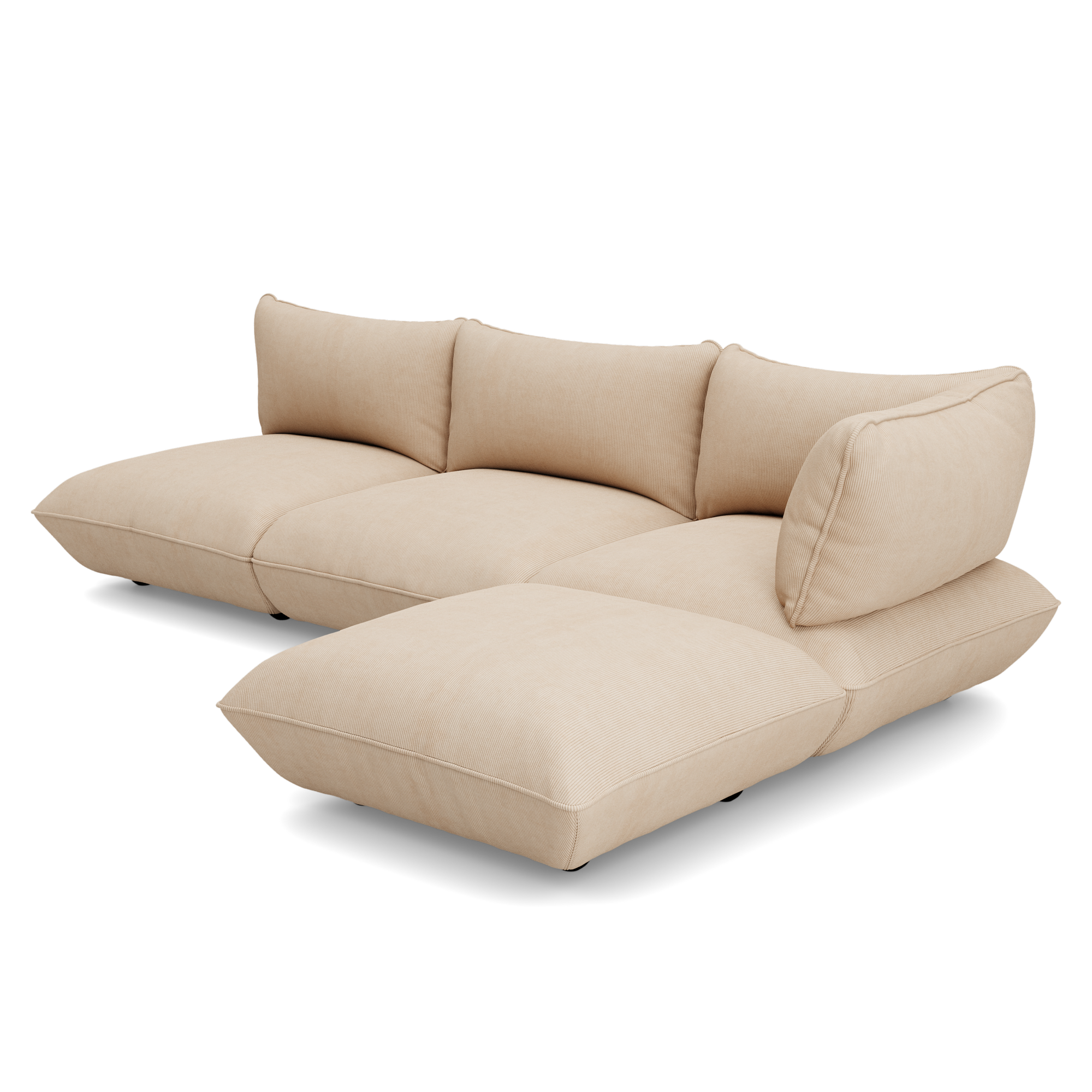 Hoekbank Sumo rechts cord recycled beige