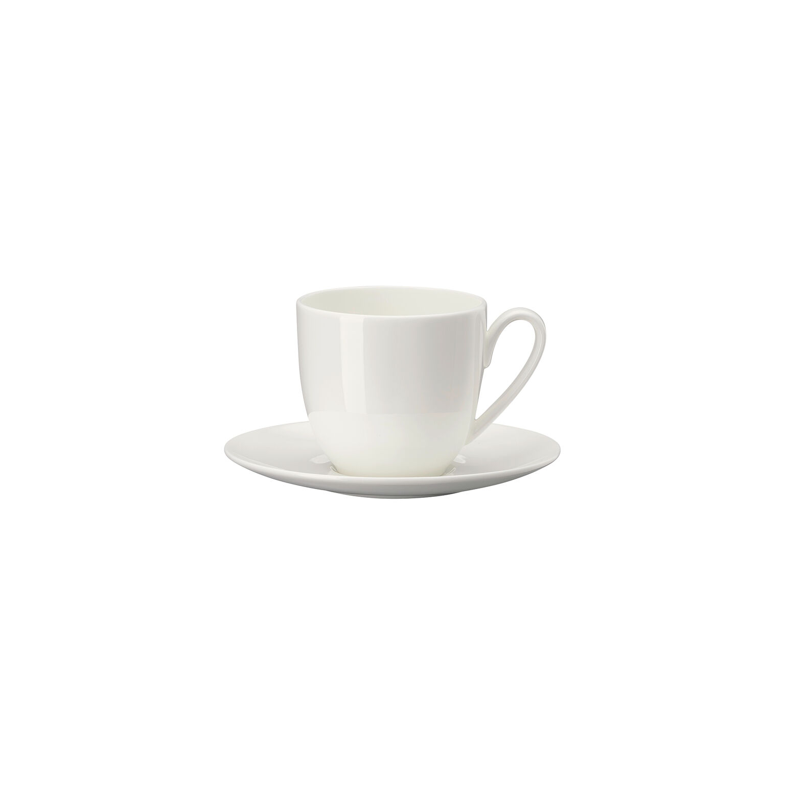 Jade Bone China Weiss Becher mit Henkel/bauchig